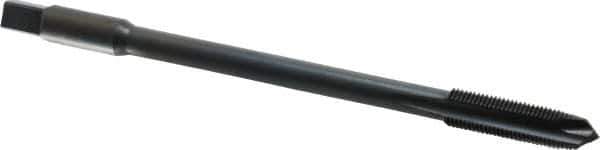 Kennametal - 3/8-24 UNF 3 Flute H3 Oxide Finish High Speed Steel Spiral Point Extension Tap - Plug Chamfer, 6" OAL, 3B Class of Fit - Eagle Tool & Supply