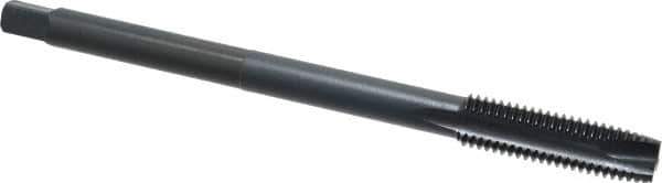 Kennametal - M12x1.75 Metric Coarse 3 Flute D6 Oxide Finish High Speed Steel Spiral Point Extension Tap - Plug Chamfer, 6" OAL, 6H Class of Fit - Eagle Tool & Supply