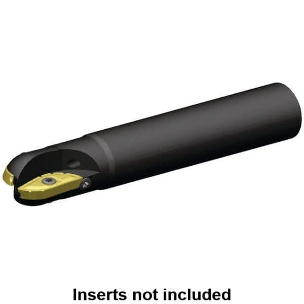 Kennametal - 1-1/4" Cut Diam, 1.276" Max Depth of Cut, 1-1/4" Shank Diam, 254mm OAL, Indexable Ball Nose End Mill - 65mm Head Length, Straight Shank, 5505 Toolholder, XPNT101043RF Insert - Eagle Tool & Supply