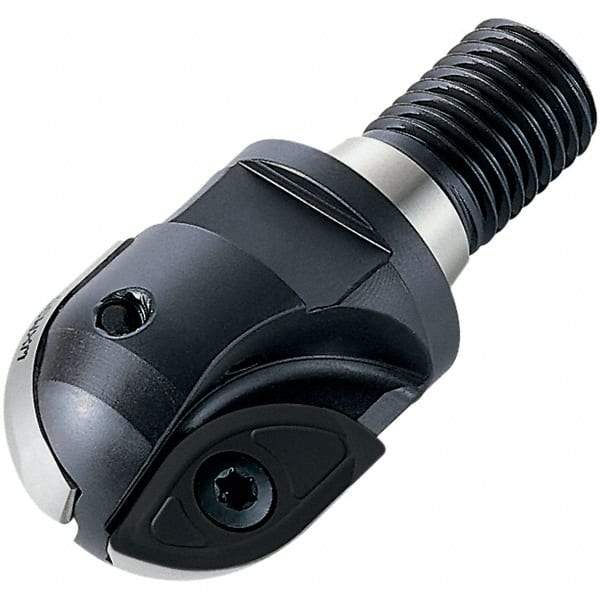 Walter - 1-1/4" Cut Diam, 0.98" Max Depth of Cut, 1.102" Shank Diam, Indexable Ball Nose End Mill - 1.58" Head Length, Modular Connection, F2339 Toolholder, XDMT 2506159 R Insert - Eagle Tool & Supply