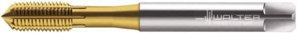 Walter-Titex - M8x1.25 Metric 6HX Modified Bottoming Thread Forming Tap - Cobalt, TiN Finish, 90mm OAL, 18mm Thread Length, Right Hand Thread, Series DP2061705 - Eagle Tool & Supply