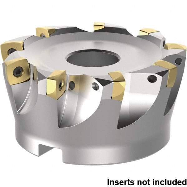 Kennametal - 5 Inserts, 12" Cutter Diam, Indexable High-Feed Face Mill - 3" High - Eagle Tool & Supply