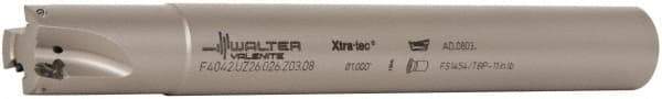 Walter - 20mm Cut Diam, 8mm Max Depth of Cut, 20mm Shank Diam, 1.535" OAL, Indexable Square Shoulder End Mill - AD.T 0803.. Inserts, Weldon Shank, 90° Lead Angle - Eagle Tool & Supply