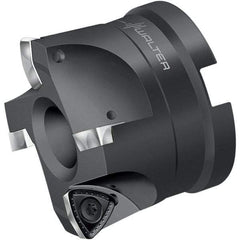 Walter - 50.8mm Cut Diam, 19.05mm Arbor Hole, 1.5mm Max Depth of Cut, Indexable Chamfer & Angle Face Mill - 5 Inserts, P 2633.- R14 Insert, Right Hand Cut, Through Coolant, Series F2330 - Eagle Tool & Supply