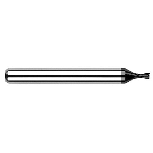 Miniature End Mills - Stub & Standard - 0.0300″ Cutter Diameter × 0.0900″ Length of Cut Carbide Square End Mill, 2 Flutes, Amorphous Diamond Coated - Exact Industrial Supply