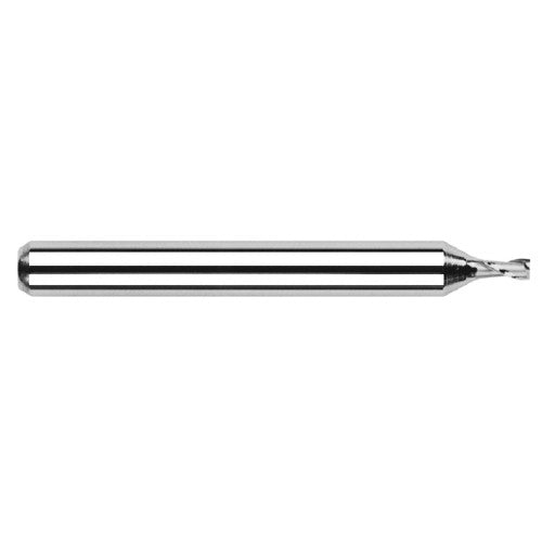 Miniature End Mills - Stub & Standard - 0.0590″ Cutter Diameter × 0.1770″ Length of Cut Carbide Square End Mill, 2 Flutes - Exact Industrial Supply