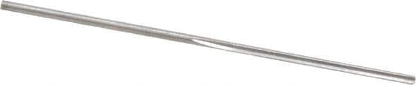 Made in USA - 0.0355" High Speed Steel 3 Flute Chucking Reamer - Straight Flute, 0.035" Straight Shank, 1/2" Flute Length, 1-1/2" OAL - Eagle Tool & Supply
