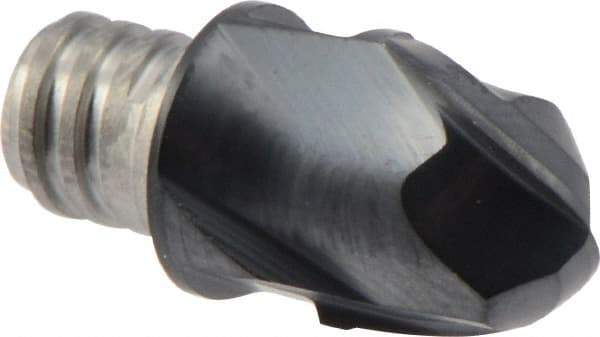 Iscar - MM EB Grade IC908 Carbide Ball Nose Milling Tip Insert - TiAlN Finish, 2 Flutes, 3/8" Cutting Diam, 0.275" Depth of Cut, 0.512" Extension, 3/16" Cnr Rad, 30° Helix - Eagle Tool & Supply