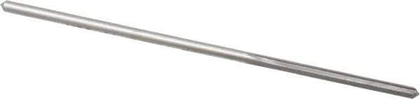 Made in USA - 0.0895" High Speed Steel 4 Flute Chucking Reamer - Straight Flute, 0.081" Straight Shank, 3/4" Flute Length, 3" OAL - Eagle Tool & Supply