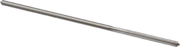Made in USA - 0.092" High Speed Steel 4 Flute Chucking Reamer - Straight Flute, 0.081" Straight Shank, 3/4" Flute Length, 3" OAL - Eagle Tool & Supply
