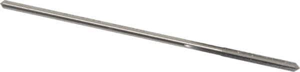 Made in USA - 0.1105" High Speed Steel 4 Flute Chucking Reamer - Straight Flute, 0.103" Straight Shank, 7/8" Flute Length, 3-1/2" OAL - Eagle Tool & Supply