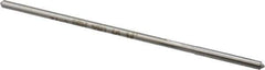 Made in USA - 0.112" High Speed Steel 4 Flute Chucking Reamer - Straight Flute, 0.1055" Straight Shank, 7/8" Flute Length, 3-1/2" OAL - Eagle Tool & Supply