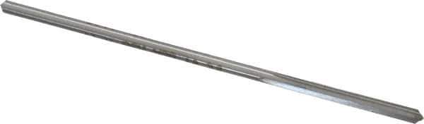 Made in USA - 0.1125" High Speed Steel 4 Flute Chucking Reamer - Straight Flute, 0.1055" Straight Shank, 7/8" Flute Length, 3-1/2" OAL - Eagle Tool & Supply
