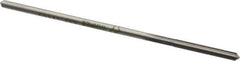 Made in USA - 0.1145" High Speed Steel 4 Flute Chucking Reamer - Straight Flute, 0.1055" Straight Shank, 7/8" Flute Length, 3-1/2" OAL - Eagle Tool & Supply