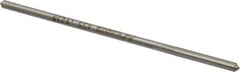 Made in USA - 0.1235" High Speed Steel 4 Flute Chucking Reamer - Straight Flute, 0.112" Straight Shank, 7/8" Flute Length, 3-1/2" OAL - Eagle Tool & Supply