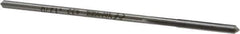 Made in USA - 0.127" High Speed Steel 4 Flute Chucking Reamer - Straight Flute, 0.119" Straight Shank, 7/8" Flute Length, 3-1/2" OAL - Eagle Tool & Supply