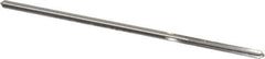 Made in USA - 0.1295" High Speed Steel 4 Flute Chucking Reamer - Straight Flute, 0.119" Straight Shank, 7/8" Flute Length, 3-1/2" OAL - Eagle Tool & Supply