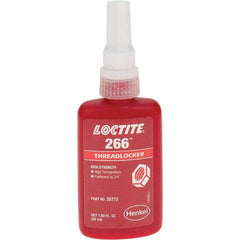 Loctite - 50 mL, Red, High Strength Threadlocker - Series 266 - Eagle Tool & Supply