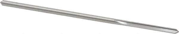 Made in USA - 0.143" High Speed Steel 4 Flute Chucking Reamer - Straight Flute, 0.135" Straight Shank, 1" Flute Length, 4" OAL - Eagle Tool & Supply