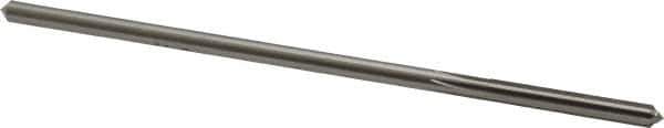 Made in USA - 0.1605" High Speed Steel 6 Flute Chucking Reamer - Straight Flute, 0.153" Straight Shank, 1-1/8" Flute Length, 4-1/2" OAL - Eagle Tool & Supply
