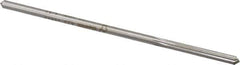 Made in USA - 0.1615" High Speed Steel 6 Flute Chucking Reamer - Straight Flute, 0.153" Straight Shank, 1-1/8" Flute Length, 4-1/2" OAL - Eagle Tool & Supply