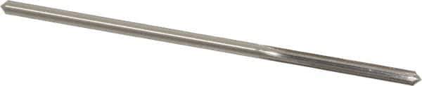 Made in USA - 0.1625" High Speed Steel 6 Flute Chucking Reamer - Straight Flute, 0.153" Straight Shank, 1-1/8" Flute Length, 4-1/2" OAL - Eagle Tool & Supply