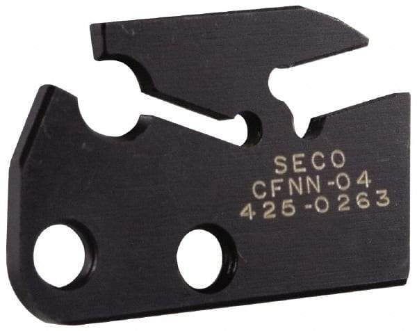 Seco - 0.118" Blade Width, 7.02" OAL, Single End Indexable Cut-Off Blade - 0.866" Max Depth of Cut, CFNN Blade, MDT Series - Eagle Tool & Supply