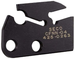 Seco - 0.118" Blade Width, 7.02" OAL, Single End Indexable Cut-Off Blade - 0.866" Max Depth of Cut, CFNN Blade, MDT Series - Eagle Tool & Supply