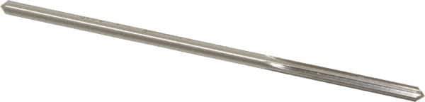 Made in USA - 0.164" High Speed Steel 6 Flute Chucking Reamer - Straight Flute, 0.153" Straight Shank, 1-1/8" Flute Length, 4-1/2" OAL - Eagle Tool & Supply