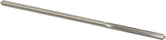 Made in USA - 0.164" High Speed Steel 6 Flute Chucking Reamer - Straight Flute, 0.153" Straight Shank, 1-1/8" Flute Length, 4-1/2" OAL - Eagle Tool & Supply