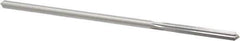 Made in USA - 0.1645" High Speed Steel 6 Flute Chucking Reamer - Straight Flute, 0.153" Straight Shank, 1-1/8" Flute Length, 4-1/2" OAL - Eagle Tool & Supply