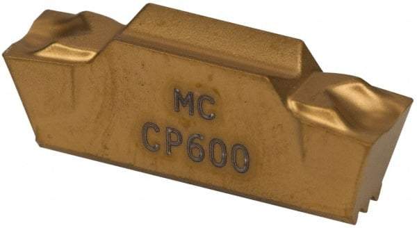 Seco - LCMF, 0.157" Cutting Width, MC, CP600 Grade, Double End Multi-Directional Turning Insert - TiAlN, TiN Coated - Eagle Tool & Supply
