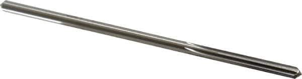 Made in USA - 0.17" High Speed Steel 6 Flute Chucking Reamer - Straight Flute, 0.1595" Straight Shank, 1-1/8" Flute Length, 4-1/2" OAL - Eagle Tool & Supply