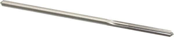 Made in USA - 0.1765" High Speed Steel 6 Flute Chucking Reamer - Straight Flute, 0.1645" Straight Shank, 1-1/8" Flute Length, 4-1/2" OAL - Eagle Tool & Supply