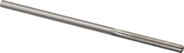 Made in USA - 0.1835" High Speed Steel 6 Flute Chucking Reamer - Straight Flute, 0.1755" Straight Shank, 1-1/8" Flute Length, 4-1/2" OAL - Eagle Tool & Supply