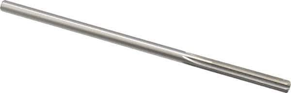 Made in USA - 0.2035" High Speed Steel 6 Flute Chucking Reamer - Straight Flute, 0.1945" Straight Shank, 1-1/4" Flute Length, 5" OAL - Eagle Tool & Supply