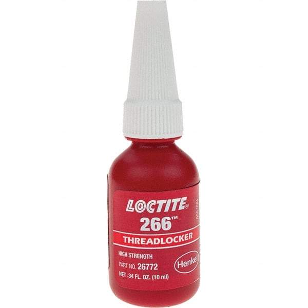 Loctite - 10 mL, Red, High Strength Threadlocker - Series 266 - Eagle Tool & Supply