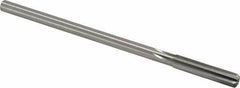 Made in USA - 0.319" High Speed Steel 6 Flute Chucking Reamer - Straight Flute, 0.2792" Straight Shank, 1-1/2" Flute Length, 6" OAL - Eagle Tool & Supply
