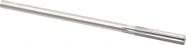 Made in USA - 0.349" High Speed Steel 6 Flute Chucking Reamer - Straight Flute, 0.3105" Straight Shank, 1-3/4" Flute Length, 7" OAL - Eagle Tool & Supply