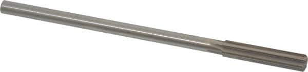 Made in USA - 3/8" High Speed Steel 6 Flute Chucking Reamer - Straight Flute, 0.3105" Straight Shank, 1-3/4" Flute Length, 7" OAL - Eagle Tool & Supply