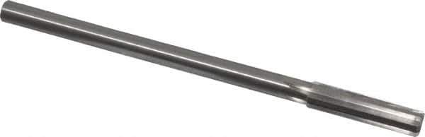 Made in USA - 0.433" High Speed Steel 6 Flute Chucking Reamer - Straight Flute, 0.373" Straight Shank, 1-3/4" Flute Length, 7" OAL - Eagle Tool & Supply