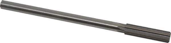 Made in USA - 0.464" High Speed Steel 6 Flute Chucking Reamer - Straight Flute, 0.373" Straight Shank, 1-3/4" Flute Length, 7" OAL - Eagle Tool & Supply