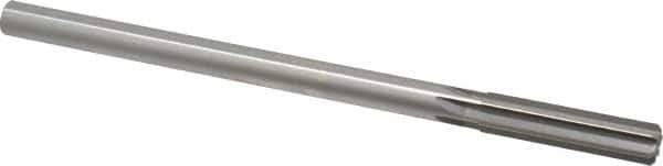 Made in USA - 0.477" High Speed Steel 6 Flute Chucking Reamer - Straight Flute, 0.4355" Straight Shank, 2" Flute Length, 8" OAL - Eagle Tool & Supply