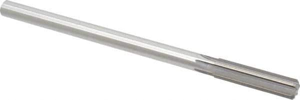 Made in USA - 0.486" High Speed Steel 6 Flute Chucking Reamer - Straight Flute, 0.4355" Straight Shank, 2" Flute Length, 8" OAL - Eagle Tool & Supply