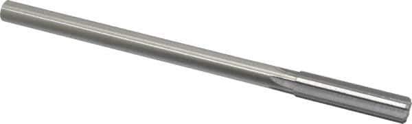 Made in USA - 0.505" High Speed Steel 6 Flute Chucking Reamer - Straight Flute, 0.4355" Straight Shank, 2" Flute Length, 8" OAL - Eagle Tool & Supply