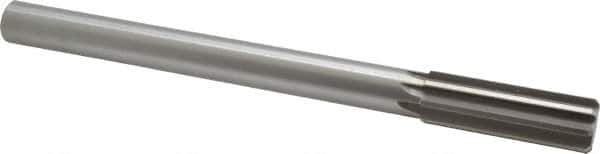 Made in USA - 0.874" High Speed Steel 8 Flute Chucking Reamer - Straight Flute, 3/4" Straight Shank, 2-5/8" Flute Length, 10" OAL - Eagle Tool & Supply