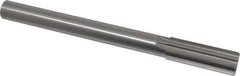 Made in USA - 1" High Speed Steel 8 Flute Chucking Reamer - Straight Flute, 7/8" Straight Shank, 2-3/4" Flute Length, 10-1/2" OAL - Eagle Tool & Supply