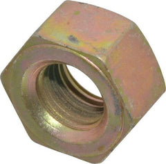 Value Collection - 3/4-10 UNC Steel Right Hand Heavy Hex Nut - 1-1/4" Across Flats, 47/64" High, Zinc Yellow Dichromate Finish - Eagle Tool & Supply