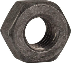 Value Collection - 5/16-18 UNC Steel Right Hand Heavy Hex Nut - 9/16" Across Flats, 19/64" High, Hot Dipped Galvanized Finish - Eagle Tool & Supply