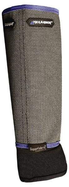 HexArmor - Size L, Gray/Black SuperFabric Cut & Puncture Resistant Sleeve - 9" Long Sleeve, Cut Resistance Level 5, Made with Thumb Hole - Eagle Tool & Supply